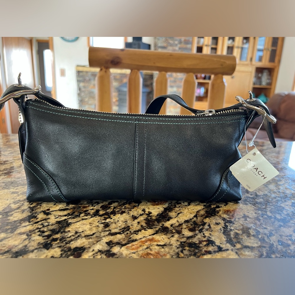 NWT Vintage Coach Black Hampton Demi Baguette Style 8A64